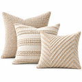 qivzunor™ Textured Neutral Throw Pillow Cover Set