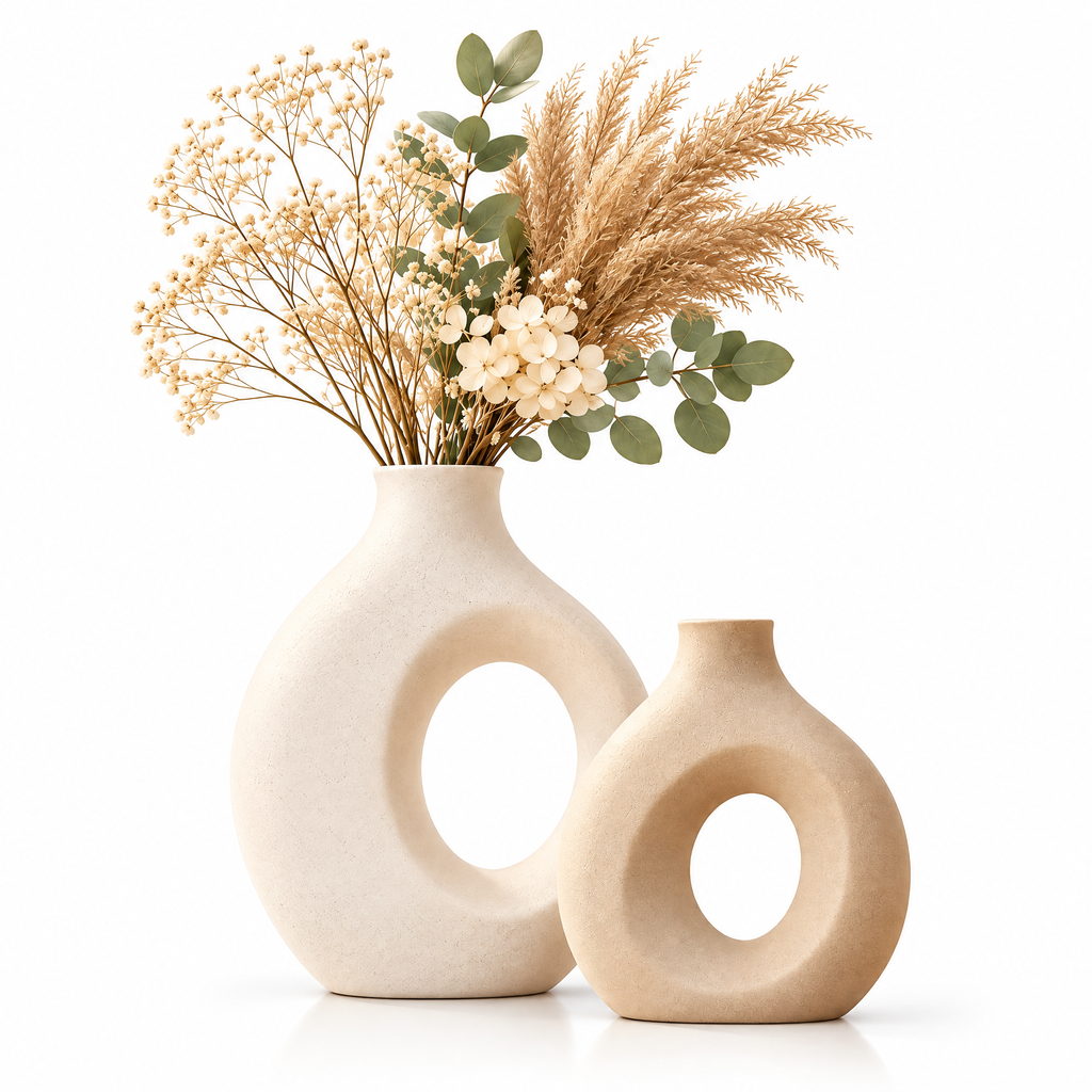 qivzunor™ Sculptural Loop Ceramic Vase Set