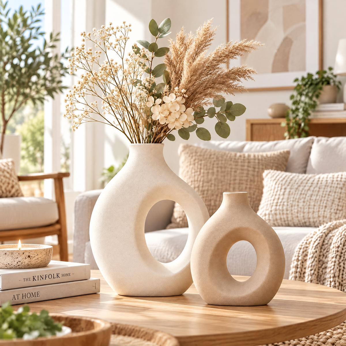 qivzunor™ Sculptural Loop Ceramic Vase Set