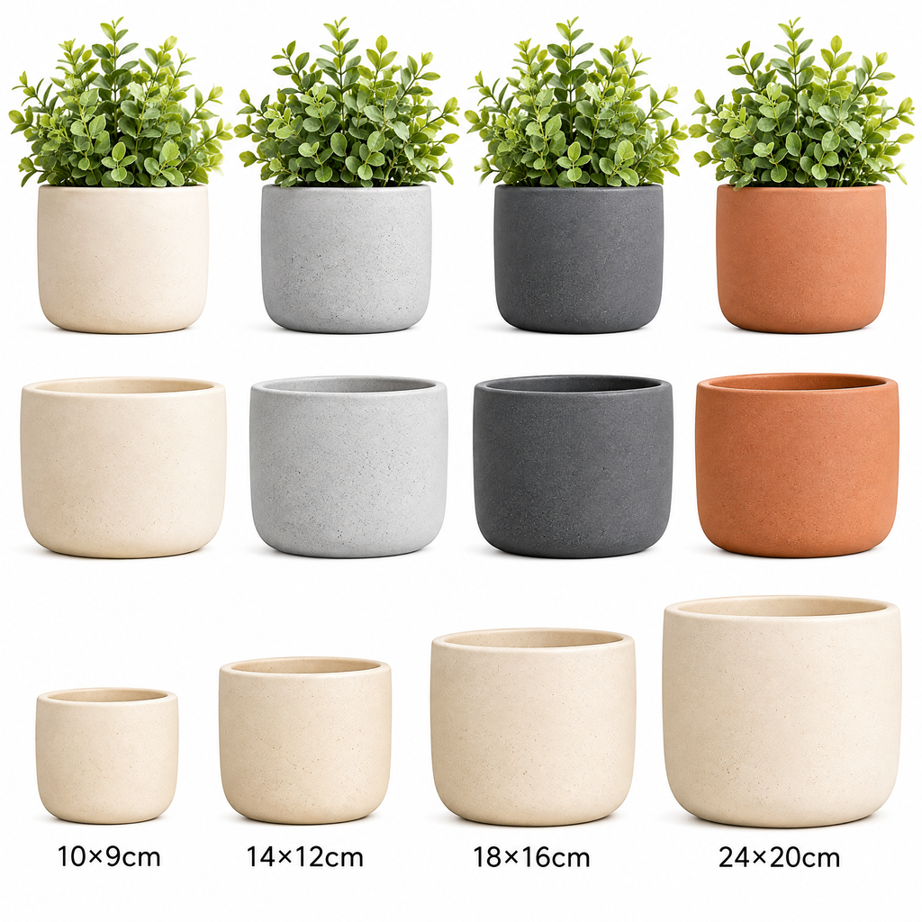 qivzunor™ Minimal Speckled Ceramic Planter